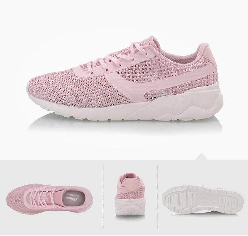 Li-Ning Для женщин в мелкую полоску вязаный классический образ жизни обувь светильник комфорт внутри спортивная обувь Фитнес дышащие кроссовки AGCN028 YXB170