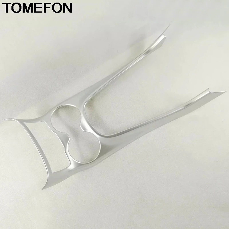 

TOMEFON For Jeep Cherokee KL 2014 2015 2016 2017 2018 Interior Gear Box Water Cup Holder Frame Cover Trim Accessories ABS Chrome