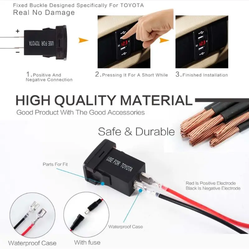 40x22 мм Bluetooth GPS локатор 12V 24V двойной Переходник USB для зарядки в машине Toyota Oct10