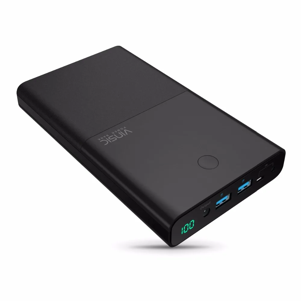 Внешний аккумулятор Vinsic 30000 mAh Блок питания ноутбука 4.5A/19 V DC двойное портативное