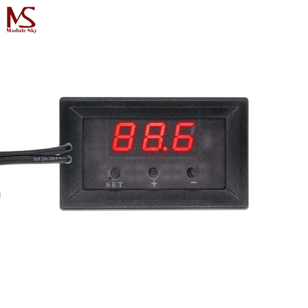 DM Mini W1209 Красный светодиодный цифровой термостат Температурное реле контрольная