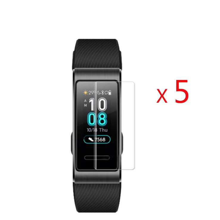 Мягкая прозрачная защитная пленка из ТПУ для смарт часов Huawei Band 3 Pro 5