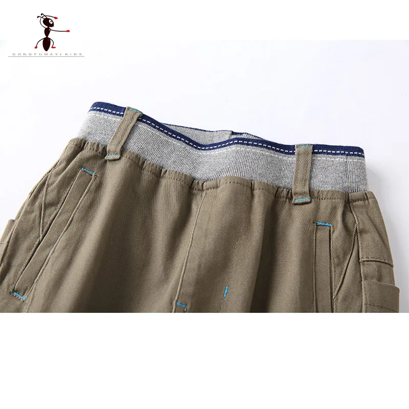 Брюки хлопковые для мальчиков с эластичным поясом и карманами|boys pants|boys pants
