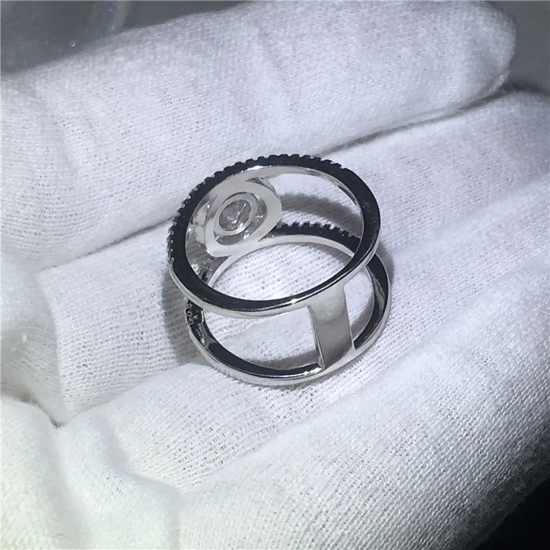 Женское Обручальное Кольцо H Style обручальное кольцо с фианитом AAAAA белое золото