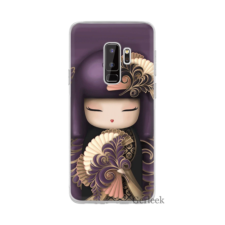 Чехол для телефона с японской куклой Desxz Kawaii Samsung Galaxy A10 A30 A40 A50 A70 M10 M20 M30 Note 8