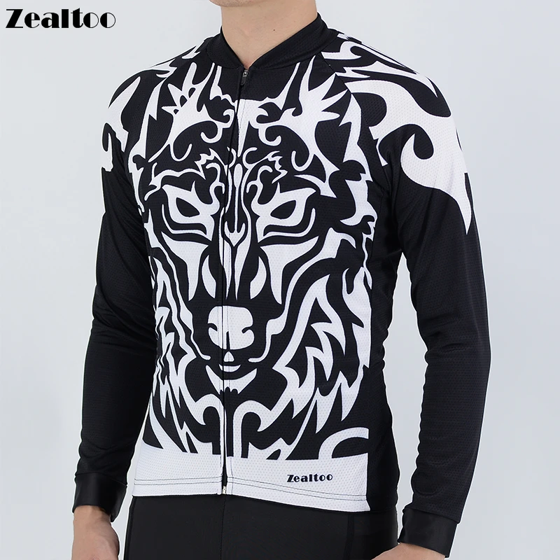 

White skull sublimation printing Pro Winter Thermal Fleece Cycling Jersey Spring Bike Bicycle Long Sleeves Ciclismo MTB maillots