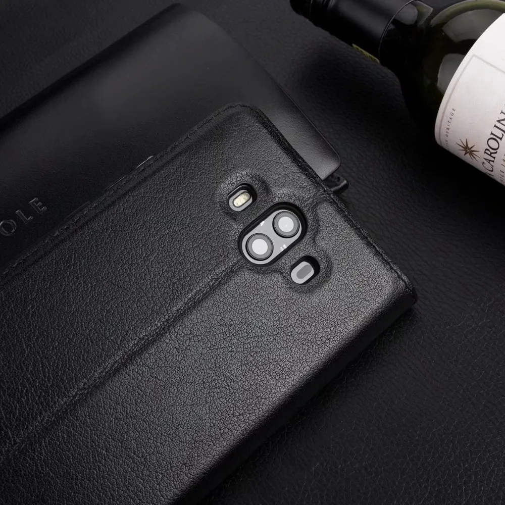 Чехол для Huawei Mate 10 20 30 умный флип-чехол с окошком экрана чехол из натуральной кожи