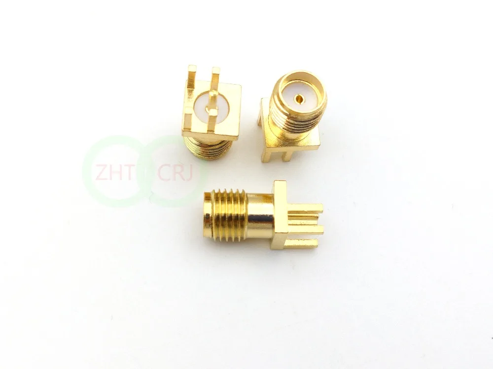 1000 шт Золото SMA гнездо припоя PCB клип край крепление RF разъем|connectors gold|connector 10connector