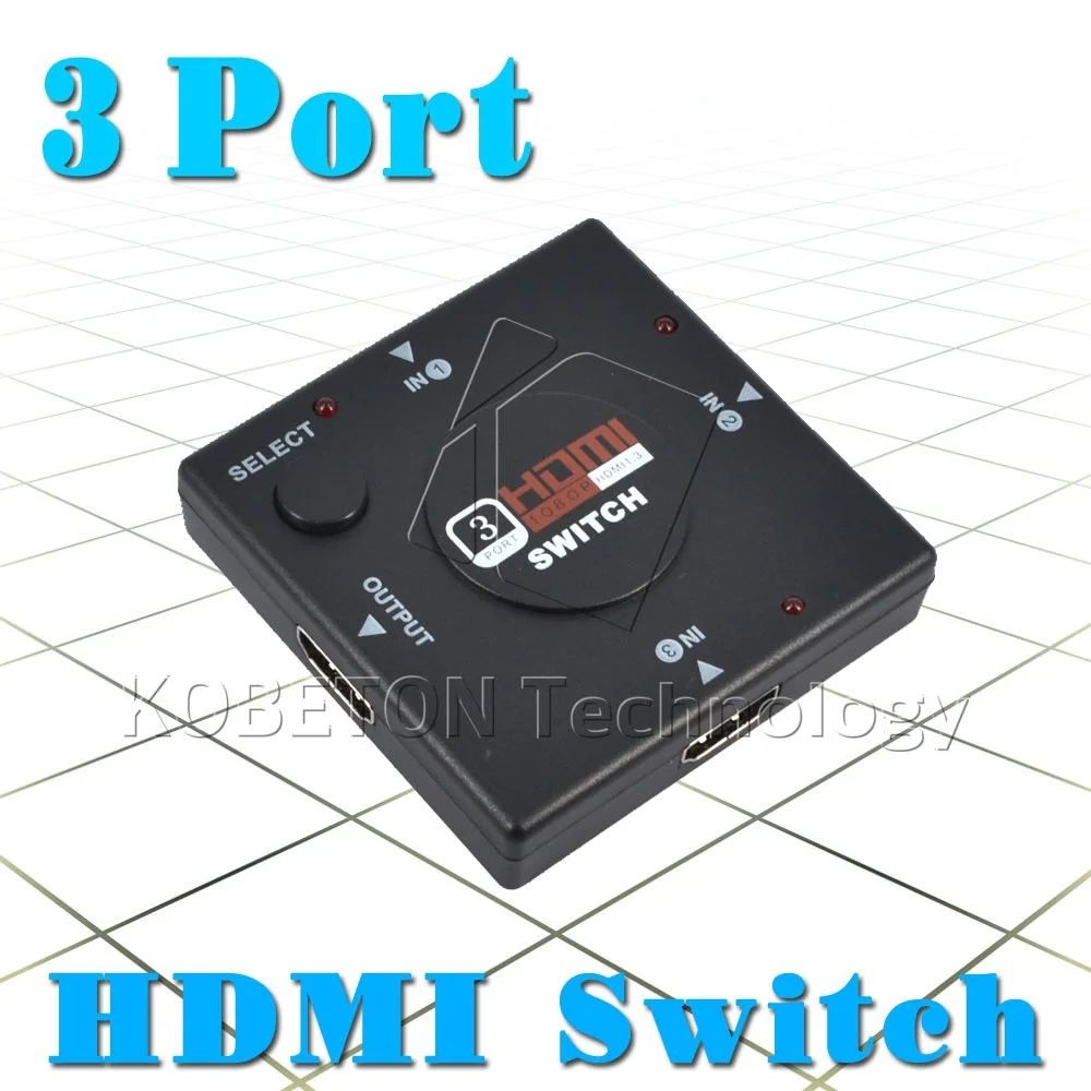 1 шт. совместимому с HDMI рассекатель переключатель 3 Порты и разъёмы сплиттер в