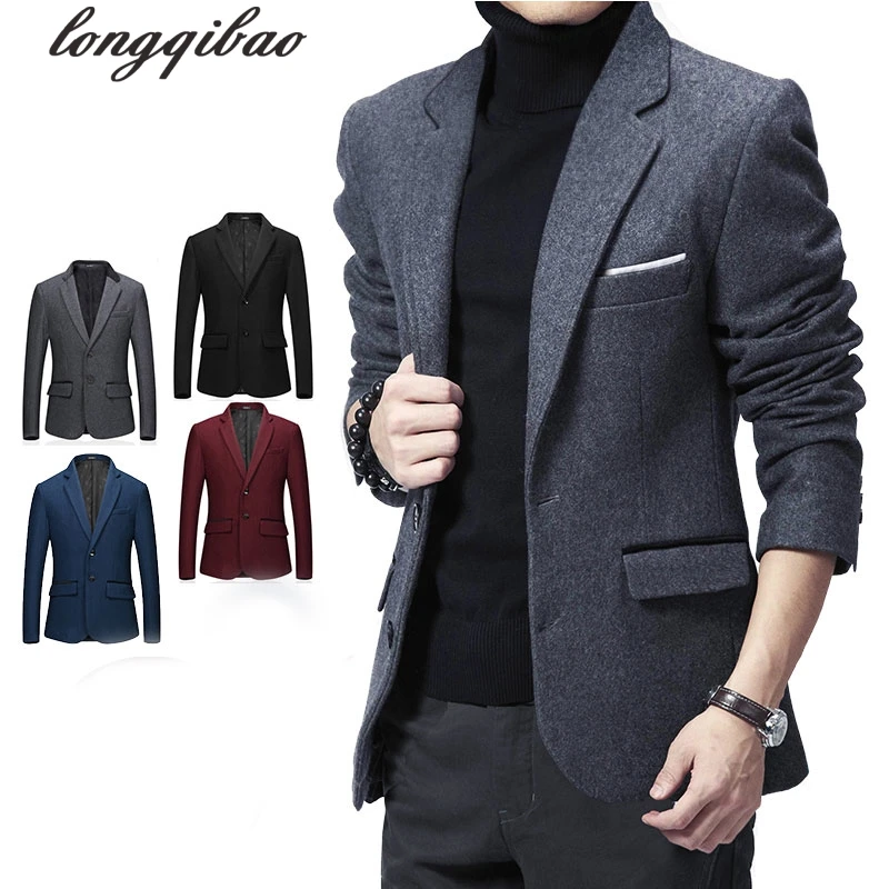 2019 autumn and winter bargain price men casual suit jacket Europe the United States woolen Slim thick section TB7655 | Мужская одежда