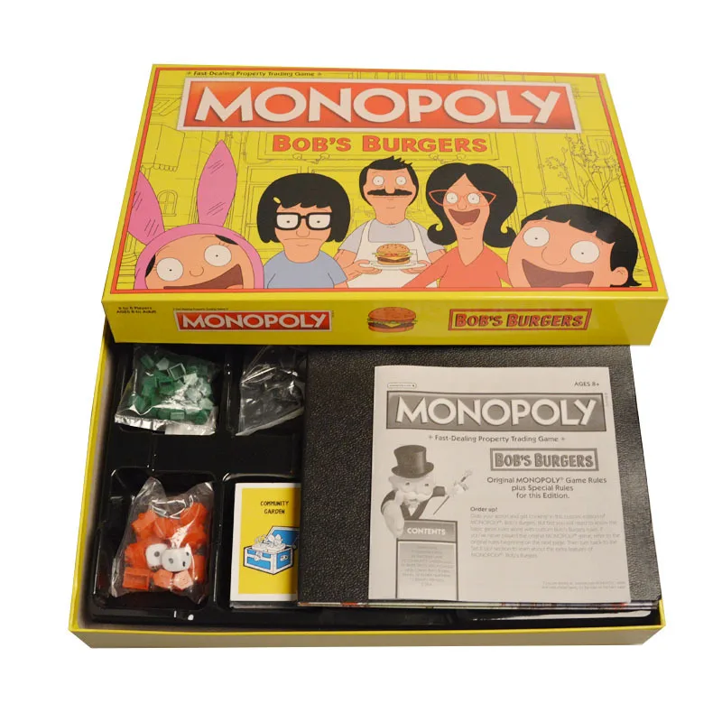 Монополи Bobs Burgers настольная игра Коллекционное издание запечатанный Боб