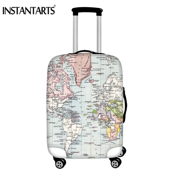 CC4082L INSTANTARTS карта мира, Чехол для багажа, аксессуары для путешествий, защитный Пылезащитный Чехол, сумка, чехлы, водонепроницаемый дождевик, чехол, стрейч - Цвет: CC4082L