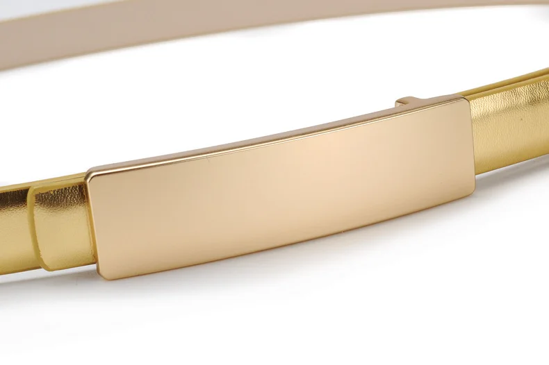 1.5cm Wide 2021 New Fashion Genuine Leather Womens Slim Thin Waist Belt cinturones mujer cintos para as mulheres femininos