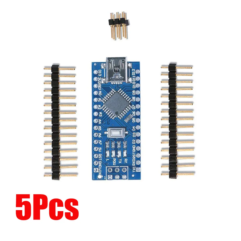 Unwelded Board 5 шт. Nano Mini USB с Загрузчиком совместимый Nano 3,0 контроллер для Arduino CH340 USB драйвер Nano v3.0 16 МГц ATMEGA328P - Цвет: Unwelded Board