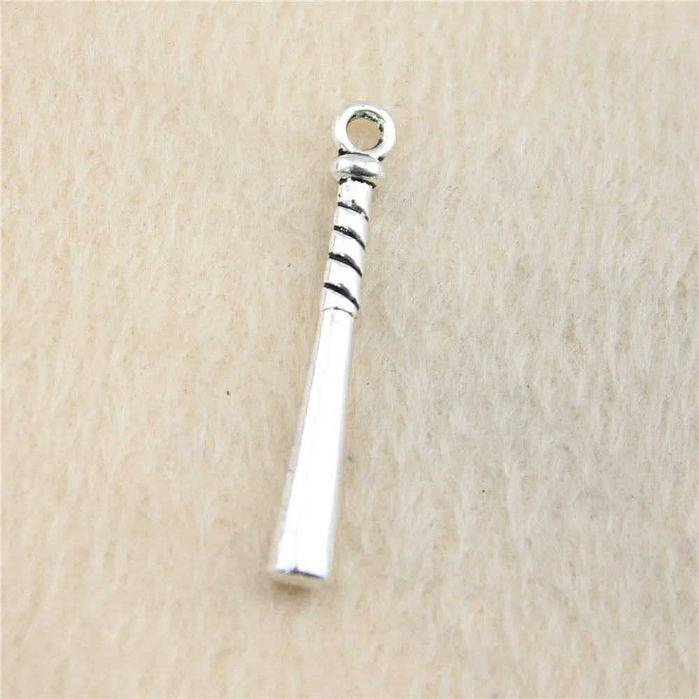 

50pcs/lot 35*5mm ancient silver Baseball Bat charm Pendants DIY jewelry for bracelet necklace earring