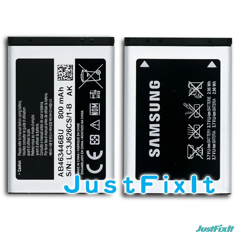 AB463446BU 100% оригинальная замена Батарея для samsung C3300K X208 B189 B309 F299 E908 B289 E428 телефон 800 мА