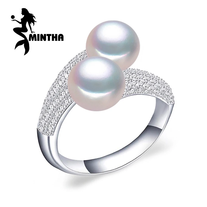 Серьги из жемчуга MINTHA ювелирные изделия двойные жемчужные кольца с натуральным