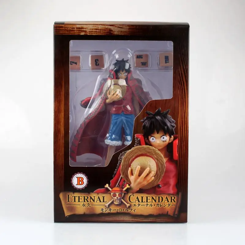 HKXZM 3 вида цветов аниме одна штука 20 см обезьянка D Luffy вечный календарь ПВХ фигурка