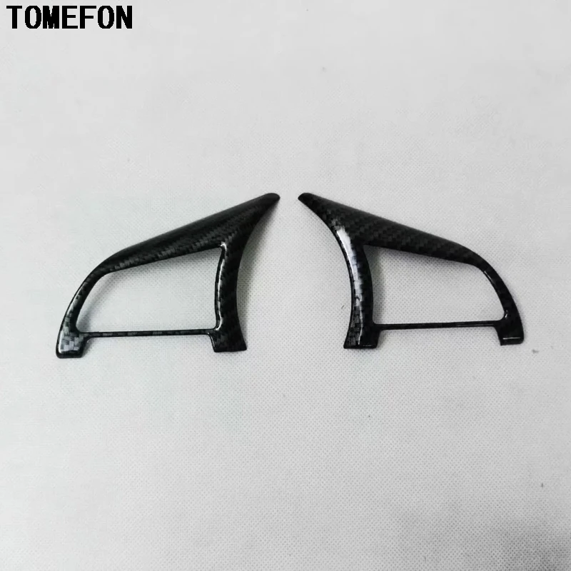 

TOMEFON Auto Accessories Styling ABS Matte Carbon Fiber For Nissan Kick Kicks 2017 Steering Wheel Switch Button Cap Sticker Trim