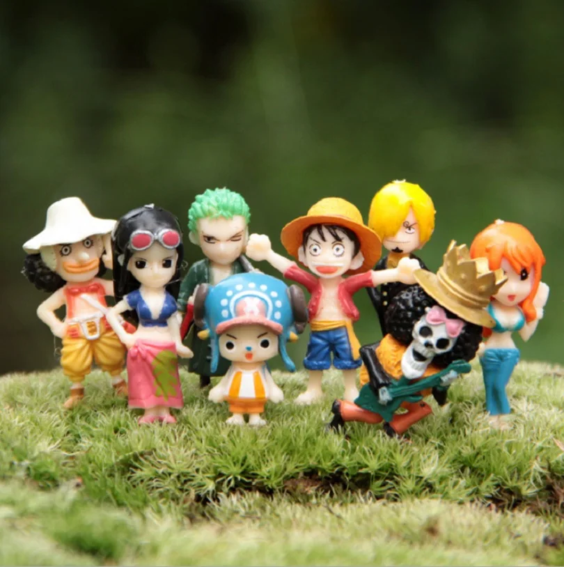 4 см Японский комикс цельная готовая Коллекционная модель Luffy Zoro Chooper фигурку один