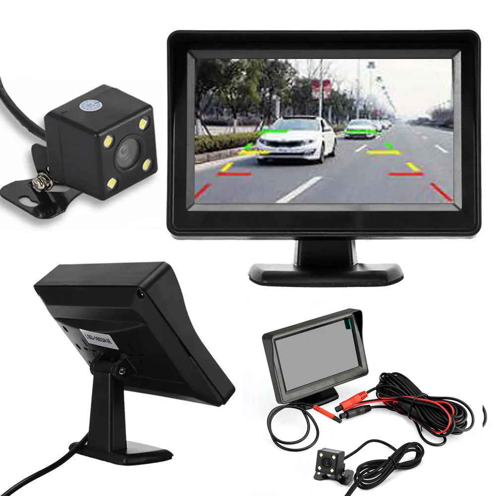 OMESHIN горячая распродажа 1 комплект 4 3 ''TFT LCD Зеркало заднего вида монитор +