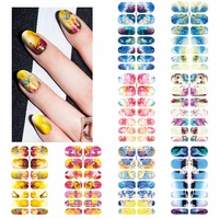 1 sheet 3d full cover decals water transfer nail art stickers foil wrap 20 designs optional