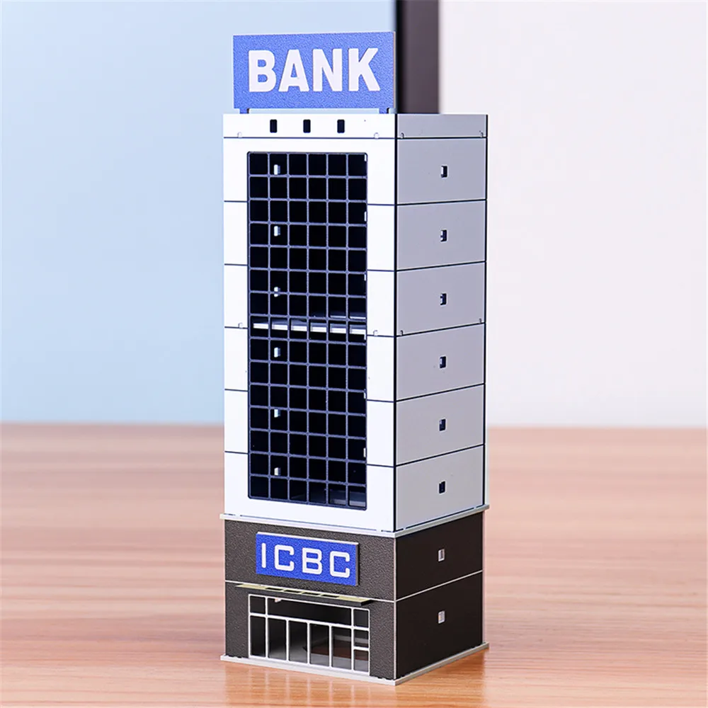 1/150N масштаб Outland песчаный стол Современный банк небоскреб Строительная модель сборный дом Дети DIY модель строительные игрушки ремесло