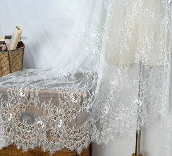 

Free shipping Soft Perspective Thin Lace Accessories Wedding veil Dress Textile Fabric Decorative Material