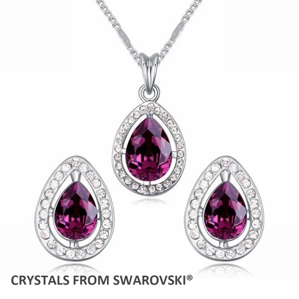 Супер Распродажа 2016 Лидер продаж Новый дизайн! Хрустальная капля ожерелье серьги