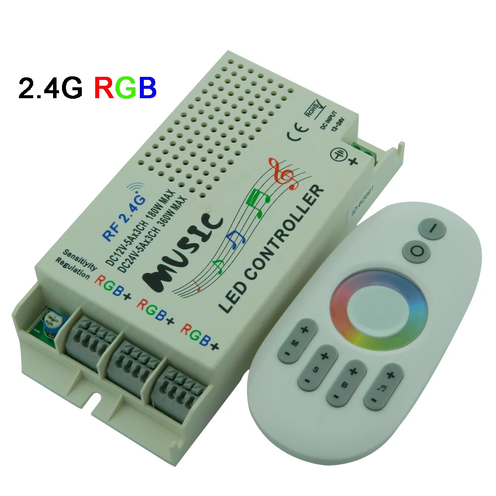 20 клавиш 24 клавиши 2,4G музыкальный контроллер DC12-24V RGB звук чувствительный дистанционный музыкальный 2 для 5050 3528 Светодиодный светильник