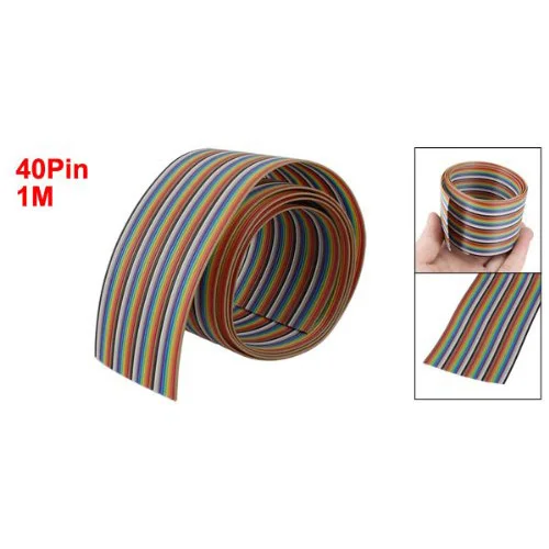 1 м длина 2 &quotширина 40 Pin Красочный Гибкий плоский кабель|Соединители| |