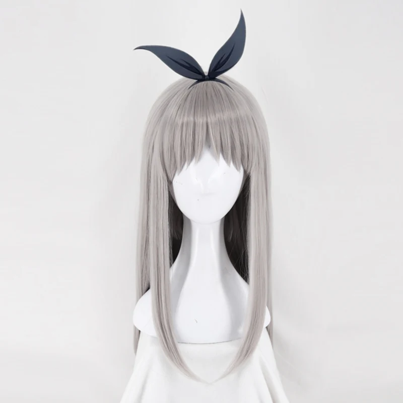 Серая длинная прямая парик из аниме смеси S Kanzaki Hideri парики для косплея стойкие