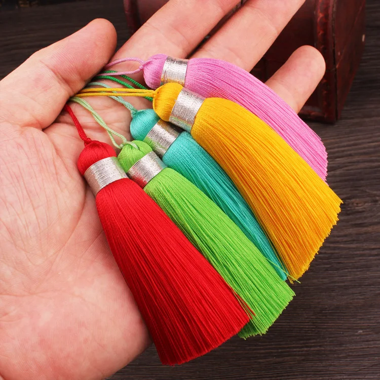 10 шт. 8 см Шелк льда роскошный кисточка DIY для Ленточки серьги кулон с длинной