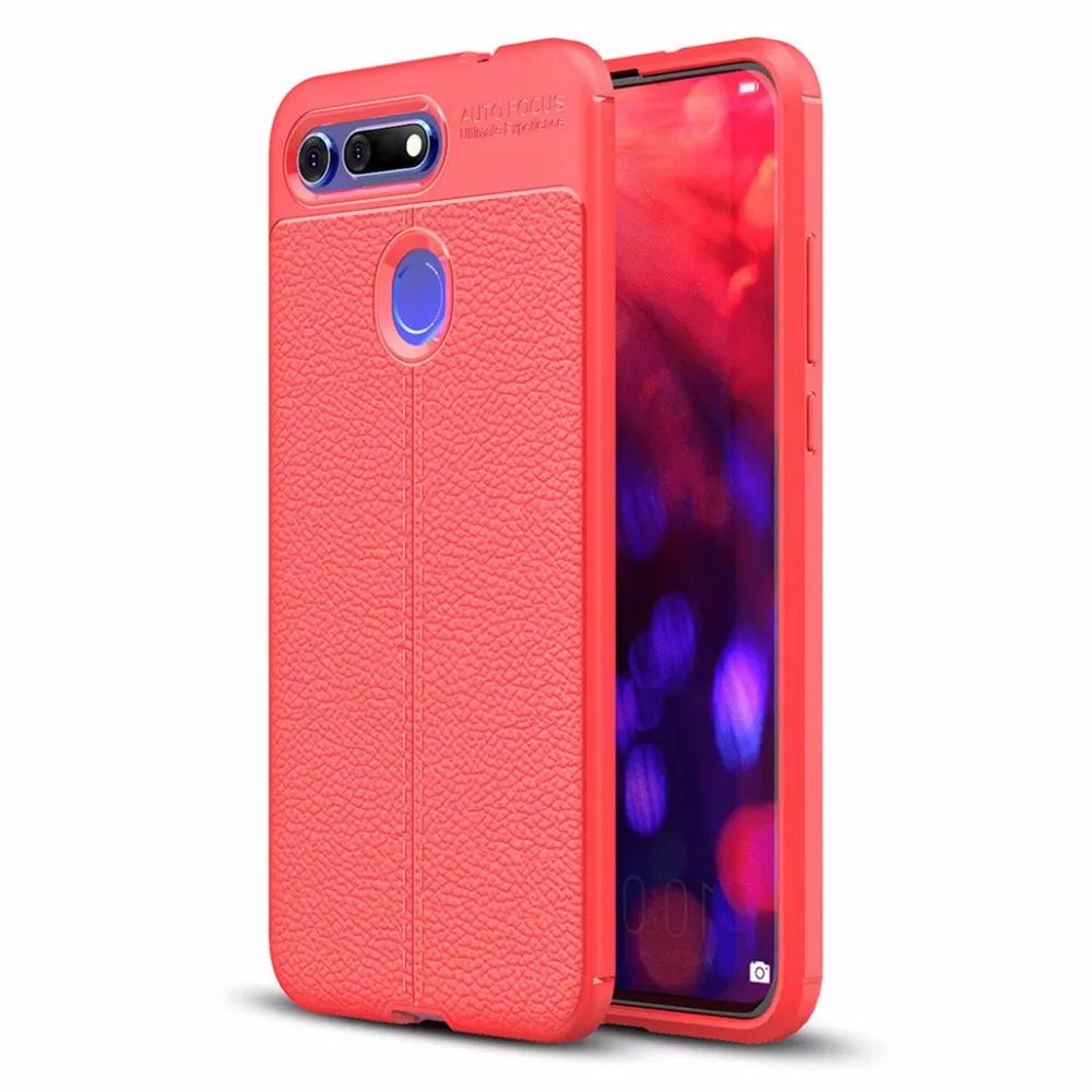 Защитный чехол для huawei View 20 кожаный силиконовый защитный мягкий бампер