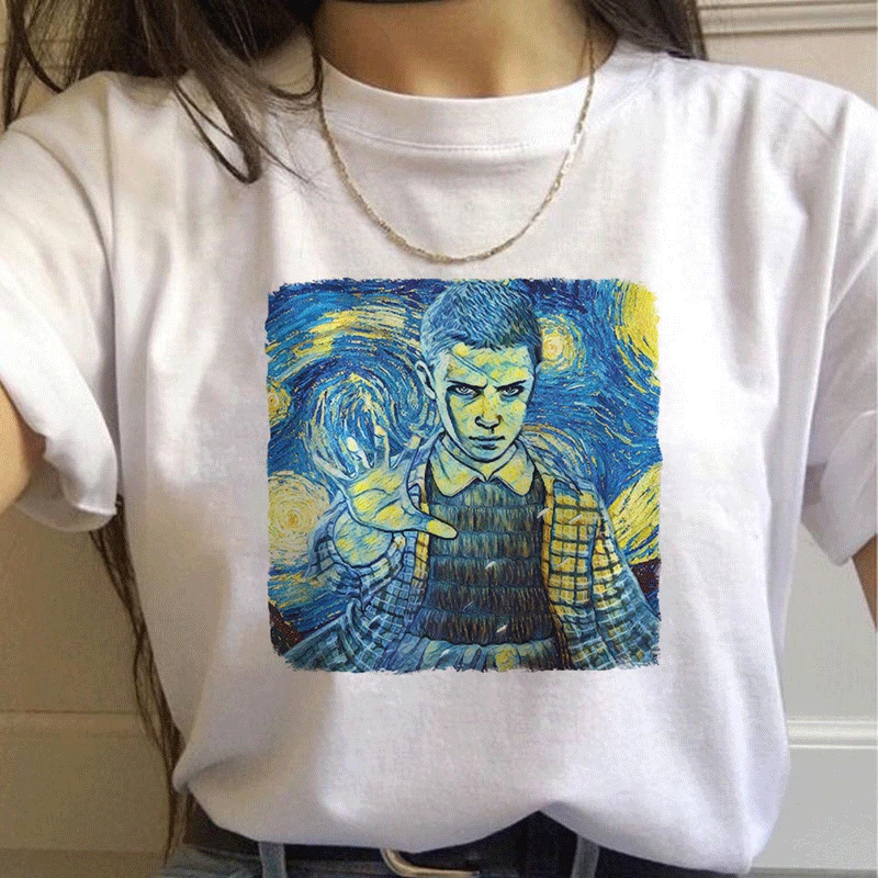 Женская футболка с коротким рукавом принтом очень странные дела|Футболки| |