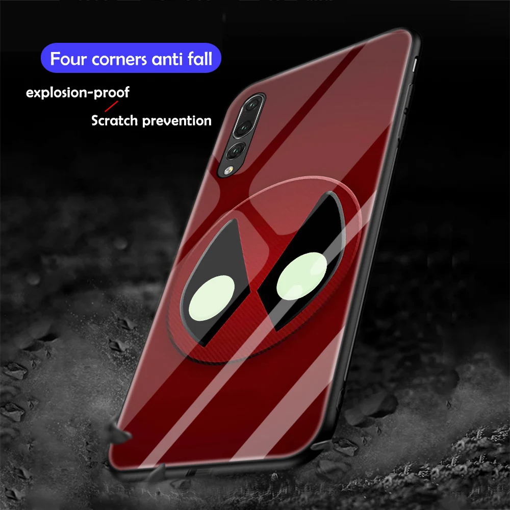 Ciciber Marvel Deadpool для Huawei P30 P20 Lite Pro Mate 20 Nova 3e 4e чехлы из закаленного стекла задняя