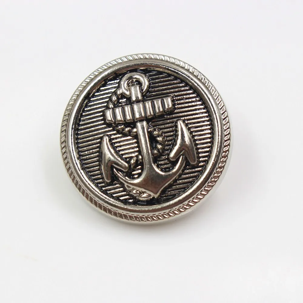 10 шт./лот черный якорь металлические пуговицы золото для одежды свитер украшение