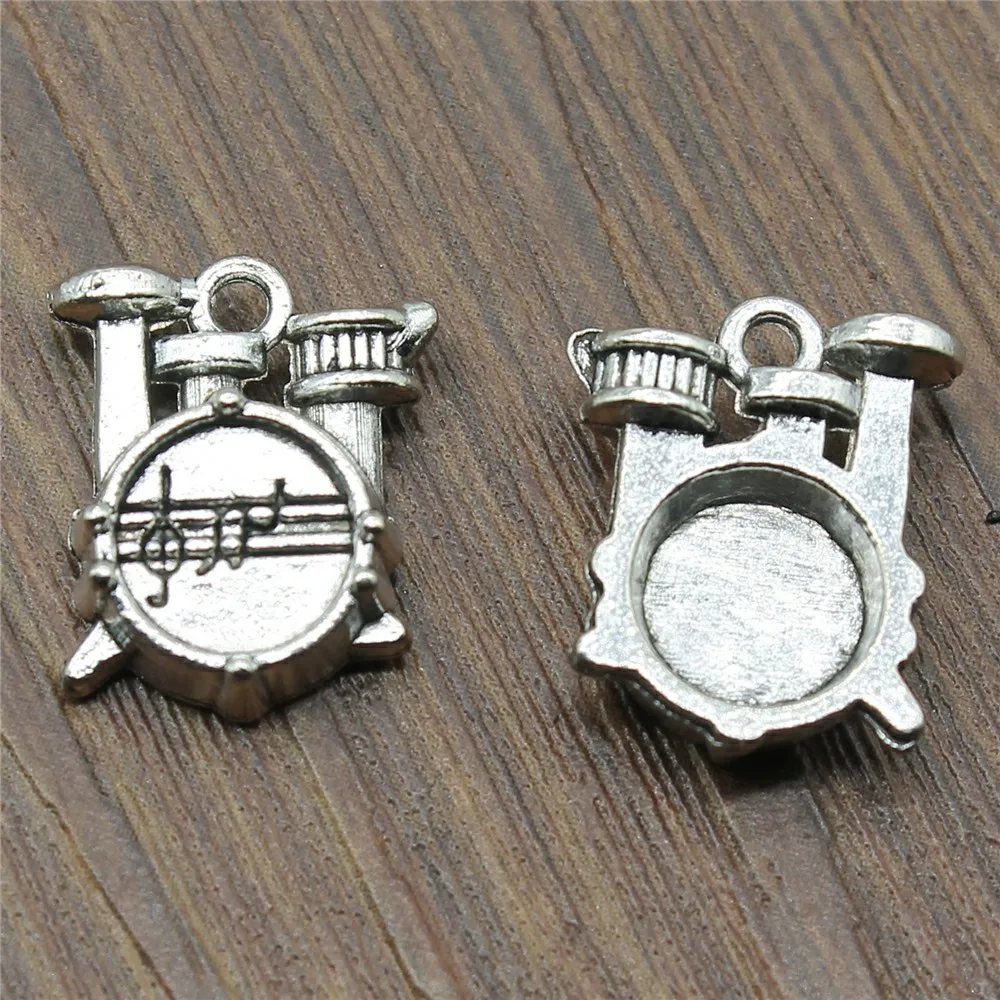 10 шт. Подвески в виде барабанов кулон DIY ювелирных изделий под старину