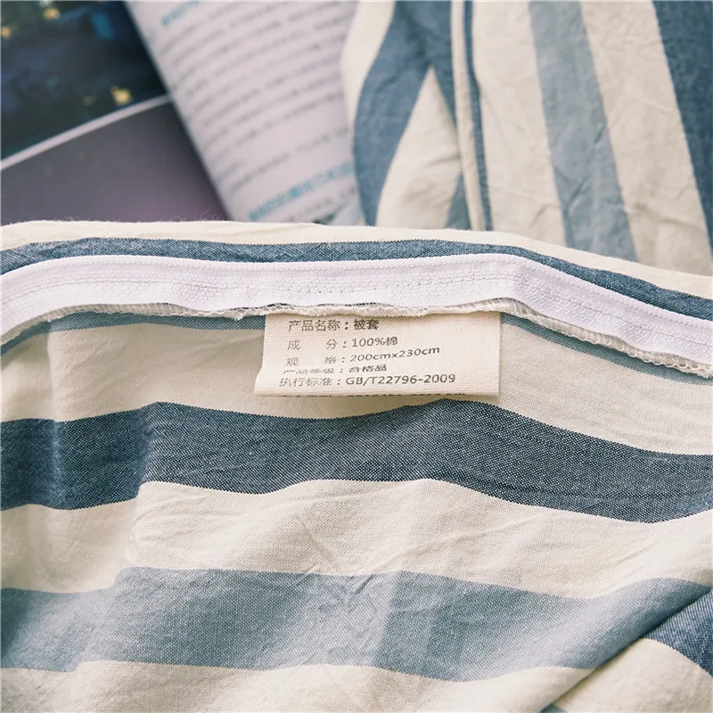 Постельные принадлежности в синюю полоску современном стиле 1 шт. пододеяльник