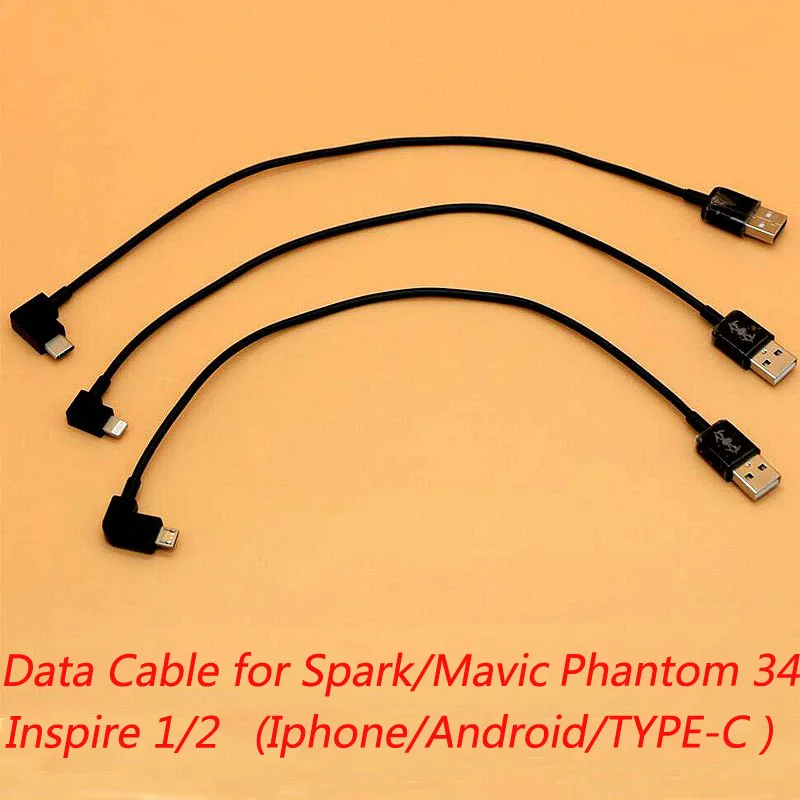 Кабель для передачи данных iphone /TypeC lines/кабель micro USB DJI /MAVIC AIR /2 Pro/platinum/Phantom 3/4 Inspire 1/2