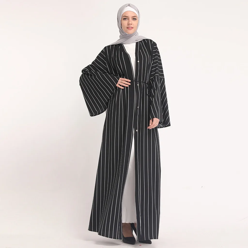 Женский модный кардиган мусульманская верхняя одежда кимоно Абая Дубай