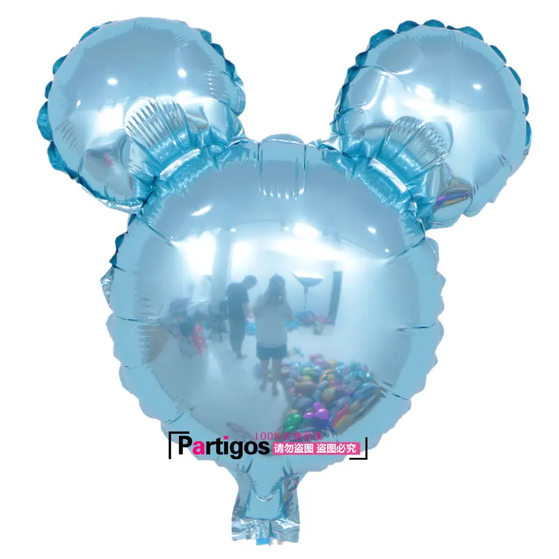 light blue 10 шт./лот милые мини Микки Воздушные шары в форме мыши мультфильм голова форма надувные баллоны с гелием тематические праздничные товары для дня рождения - Цвет: light blue