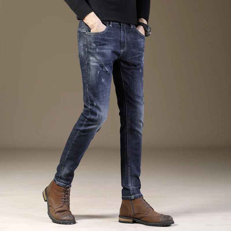 2019 новые джинсы мужские прямые облегающие стиль повседневная мужская одежда