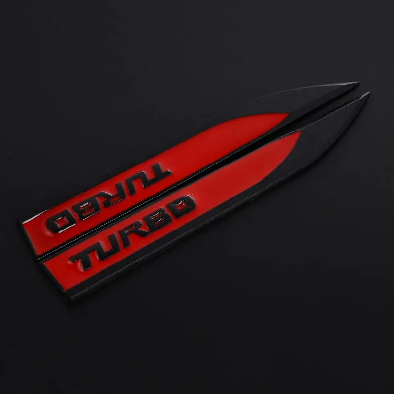 1Pair Металлические наклейки на автомобиль эмблема багажника бейдж авто линия декали для Turbo Logo BMW Audi Volkswagen Ford Nissan Toyota Honda.