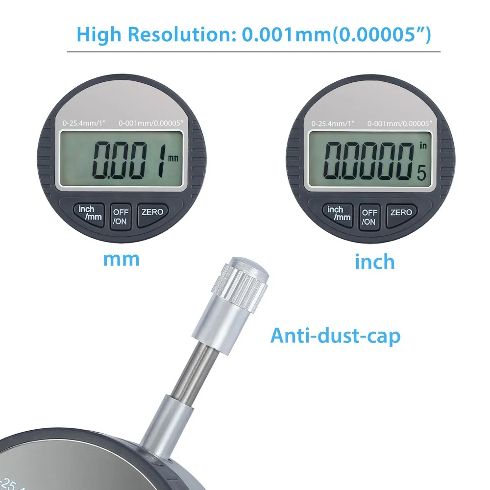 Цифровой индикатор циферблата Neoteck DTI 0,001/0,00005 ''цифровой индикатор набора пробников измерительный прибор 0-25,4 мм/1'' циферблат тестовый индикатор тест