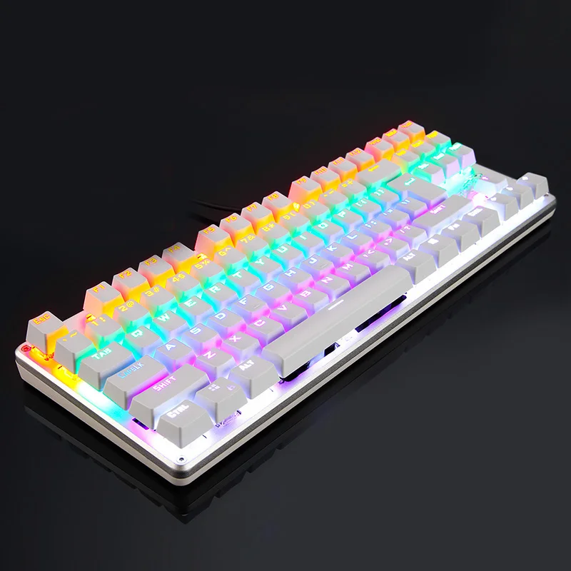 LinBao игровая механическая клавиатура анти ореолы светящаяся 87 светодио дный