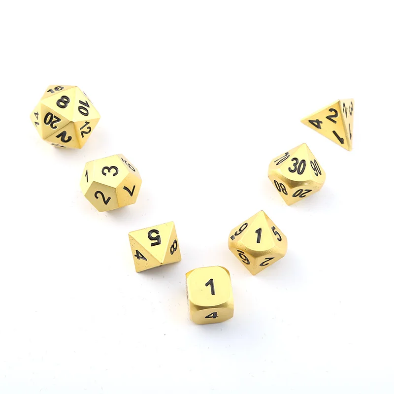 Игральные кости DND металлические Rpg многогранные подземелья и дракон черные