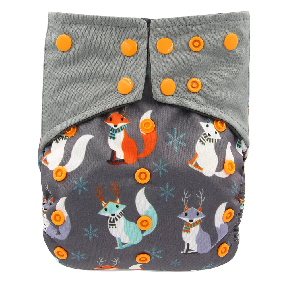 Детский бамбуковый подгузник AIO тканевый моющийся многоразовый Карманный