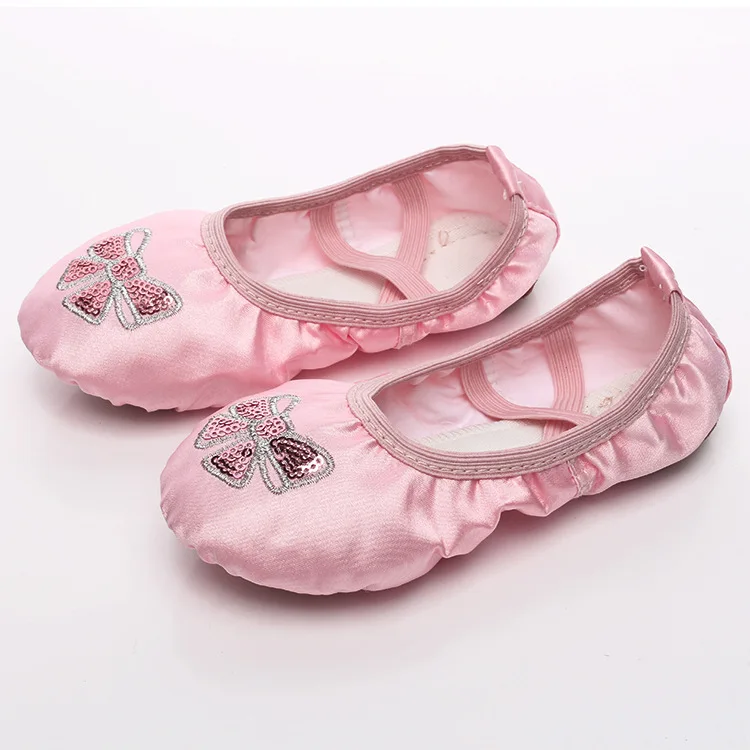 Вышитые Мягкая подошва балетки Танцевальная обувь для детей взрослых тапочки на
