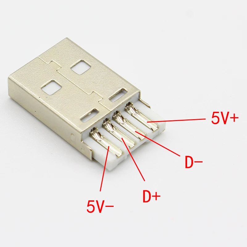 10 шт./лот DIY USB 2 0 A штекер в сборе адаптер разъем розетка черный белый| |